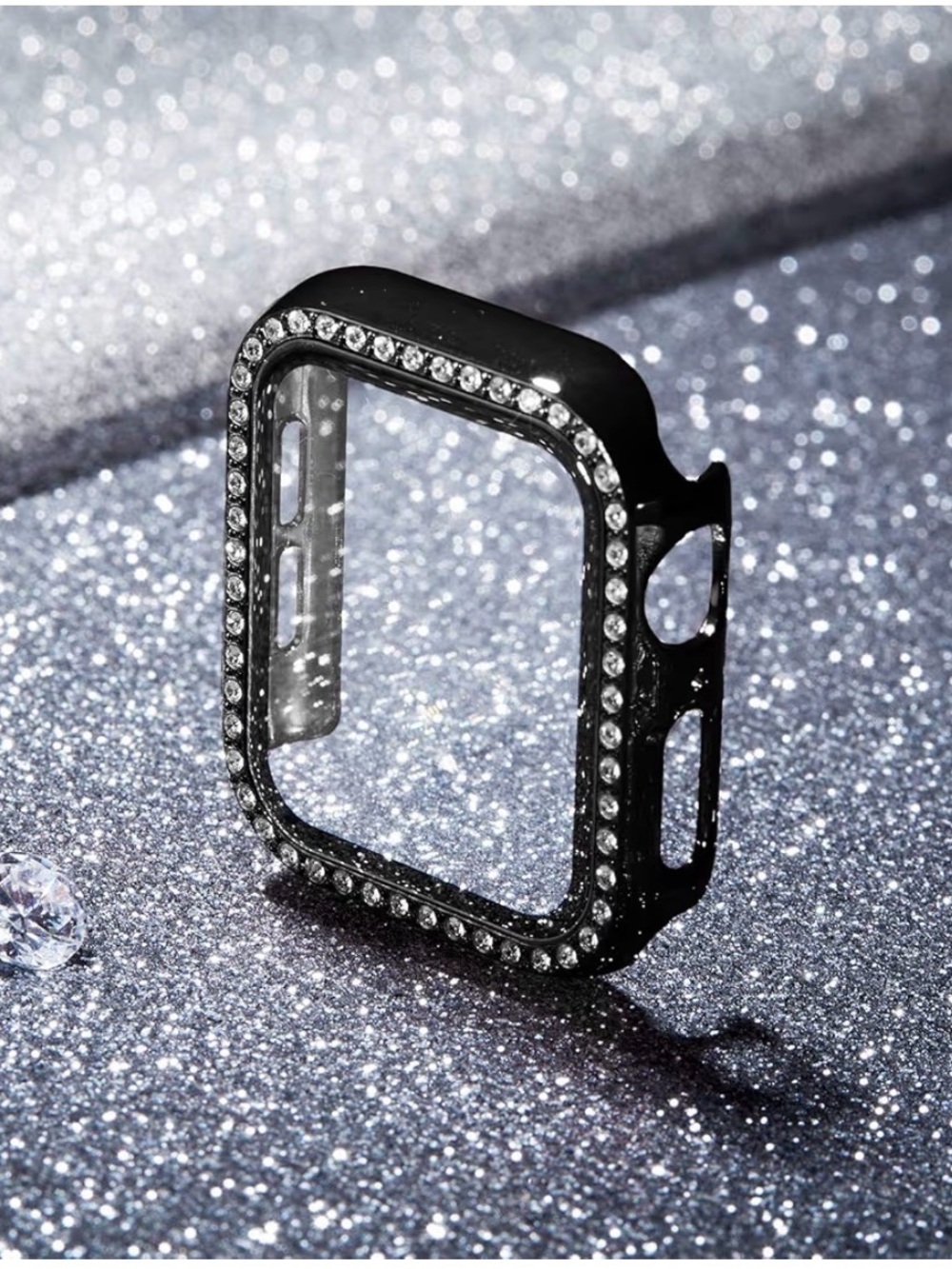 Black with Rhinestones Screen Protector for Apple Watch 42mm Series 3/2/1